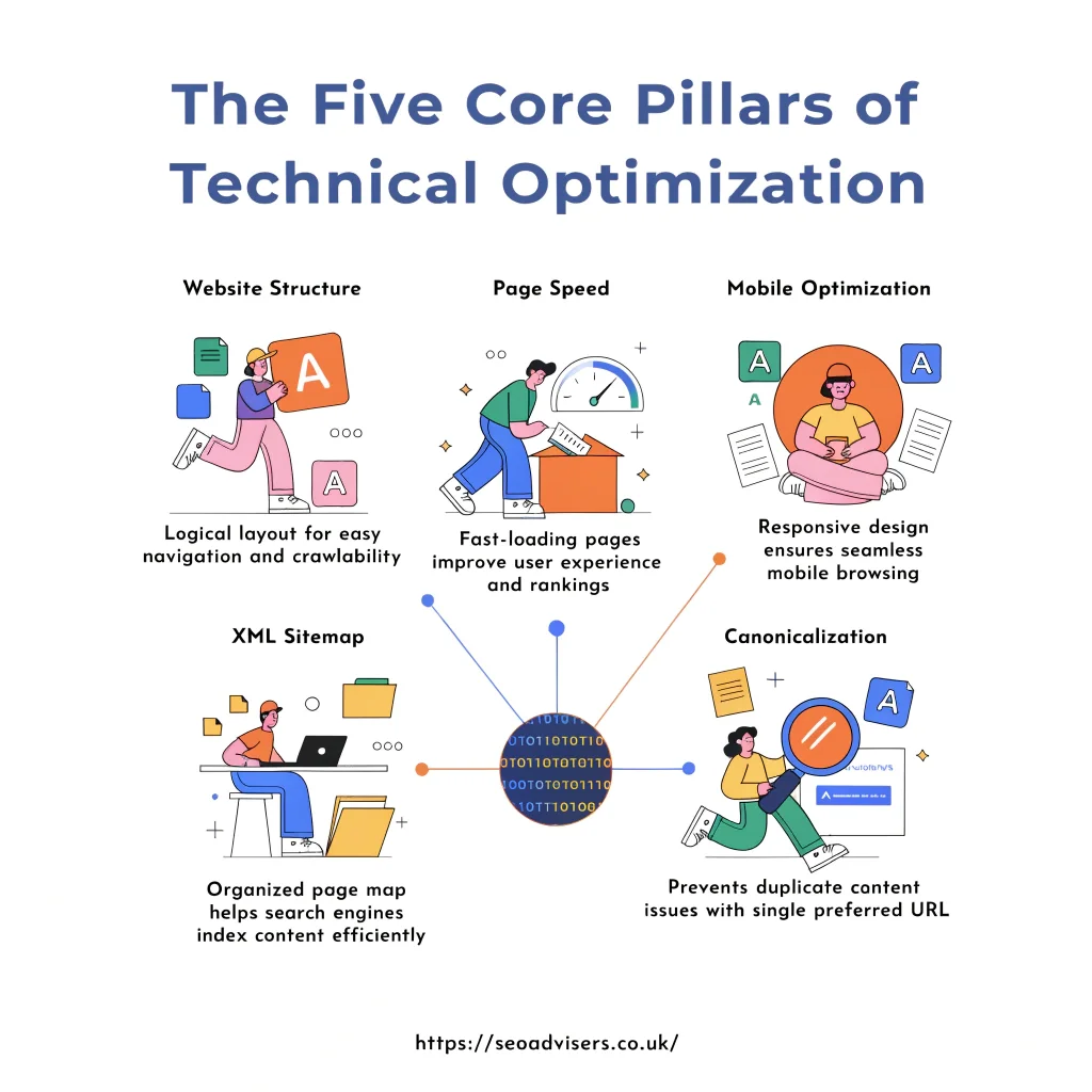 The Five Core Pillars of Technical Optimization