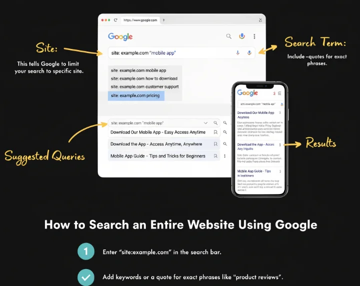 How to Search an Entire Website Using Google 