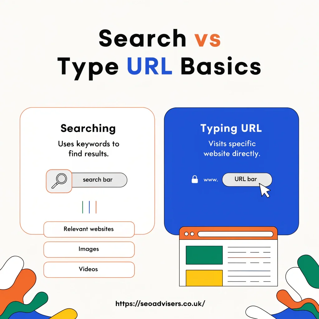Search vs Type URL Basics 